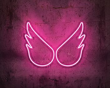 Elevate Your Space: LED Wings LED Neon Sign for Home Decor, Vibrant Office Ambiance, and Chic Bar Settings.