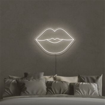 Brighten Up Your Bar, Party, or Bedroom with the Playful Glow of Lips LED Neon Sign Sketch and Etch Us.