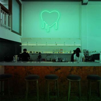 Brighten Up Your Romance and Celebrations: Melting Heart LED Neon Sign for Weddings, Anniversaries, and Home Decor.