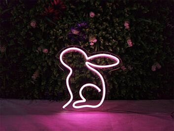 Brighten Your Child&#039;s Bedroom or Next Easter Celebration with the Mini Bunny Rabbit LED Neon Sign.