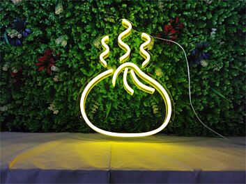 Brighten Up Your Kitchen, Restaurant, or Foodie Gatherings with the Mini Dumplings LED Neon Sign.