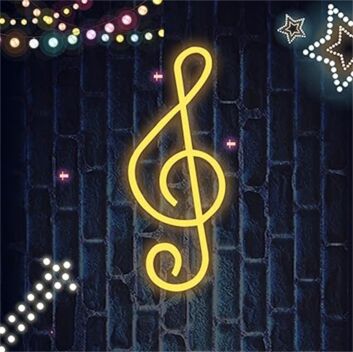 Brighten Your Office, Bar, or Wedding Ambience with the Enchanting Glow of Music Decor LED Neon Sign.