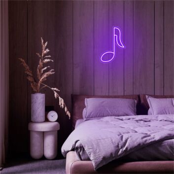 Single Eighth Note LED Neon Sign