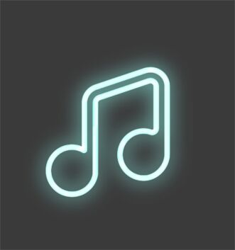 Double Eighth Notes LED Neon Sign