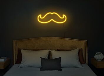 Brighten Up Your Bar, Storefront, or Man Cave with the Quirky Mustache LED Neon Sign.