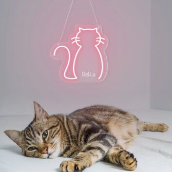 Personalized Cat Outline and Name LED Neon Sign