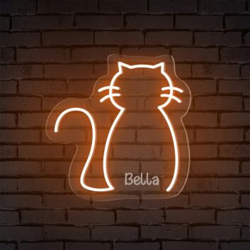 Personalized Cat Outline and Name LED Neon Sign