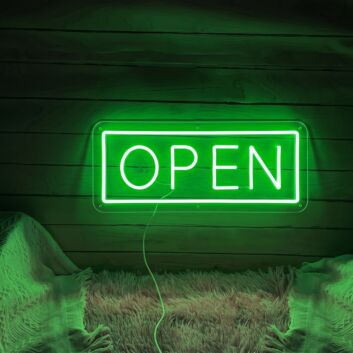 Brighten Your Store, Bar, or Home Entrance with the Enchanting Neon Open Sign Sketch and Etch Us.