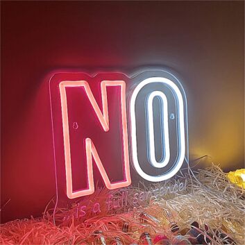 Brighten Your Office, Bar, or Event - No Is A Full Sentence LED Neon Sign Adds a Bold Statement