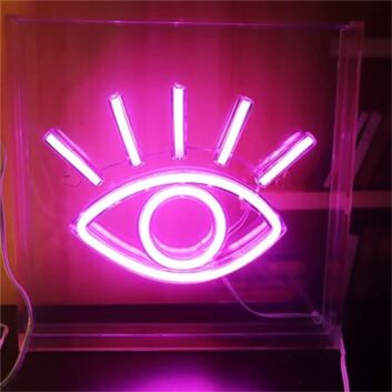 Brighten Your Space: Nordstylee LED Eye Shape Neon Sign for Home Decor, Bars, and Celebratory Events.