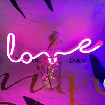 Brighten Up Romance Everywhere: Nordstylee LED Neon Art Love LED Neon Sign for Weddings, Bedrooms, and Valentine&#039;s Celebrations.