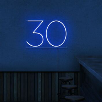 Celebrate Milestone Birthdays and Anniversaries with the Number 30 LED Neon Sign - Perfect for Parties, Home Decor, and Gift Ideas