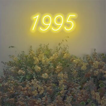 Brighten Your Bar, Office, and Special Celebrations with the Number 1995 LED Neon Sign.