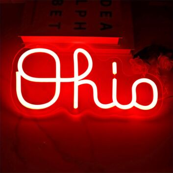 Brighten Up Your Space: Ohio State LED Neon Signs Wall Sign Perfect for Office, Bar, and Game Room Decor.