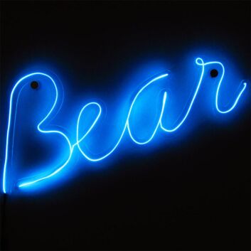 Brighten Your Kid's Room, Birthday Celebrations, and Play Areas with Personalised LED Neon Bear Name Sign.