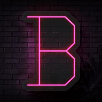 Brighten Your Space: Personalized Initial Letter B LED Neon Sign for Weddings, Bars, and Home Decor Ambiance