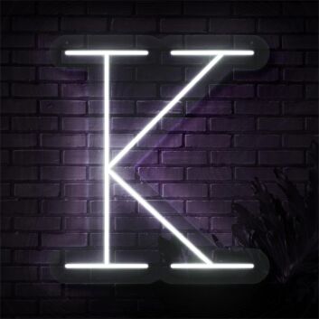 Brighten Your Space: Personalized Initial Letter K LED Neon Sign Ideal for Weddings, Bars, and Home Decor