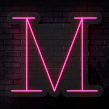 Brighten Your Bar, Wedding, or Office Space with the Personalized Initial Letter M LED Neon Sign