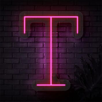 Brighten Your Wedding, Bar, and Home Decor with the Personalized Initial Letter T LED Neon Sign