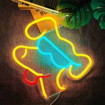 Brighten Up Your Space: Perfect for Home Decor, Bars, and Pet Shops with the Puppy with Glasses LED Neon Sign.