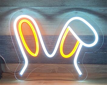 Drooping Bunny Ears LED Neon Sign