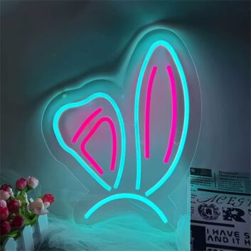 Asymmetric Rabbit Ears LED Neon Sign