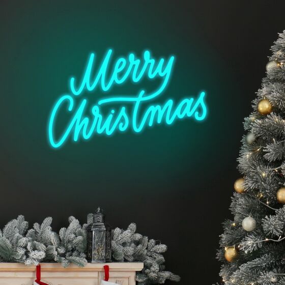 Merry Christmas Script LED neon sign