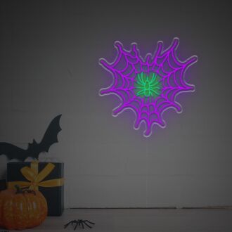 Verwandeln Sie Ihren Raum in einen gespenstisch stilvollen Bereich mit dem Spinnennetz und der Spinne LED-Neonschild - perfekt für Halloween-Dekor, Themenbars und exzentrische Wohnakzente.