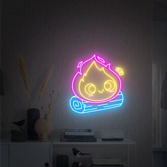 Fügen Sie jedem Anlass einen warmen Glanz hinzu: Perfekt für Heimdekoration, Büros, Geschäfte, Bars, Hochzeiten und Partys mit dem Fire LED-Schild, Feuer-Licht-Schild Bonfire-Neonschild.