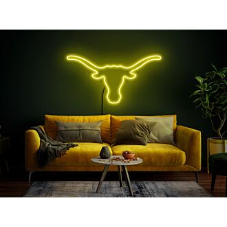 Erheben Sie Ihren Raum mit Longhorn-Neonschild Texas-Neonschild Stier-Neonschild Western-Neonschild für schicke Wohnkultur, Bürogestaltung, ansprechende Schaufenster, Bar-Ambiente und unvergessliche Hochzeiten & Partys.