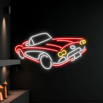 Bringen Sie Ihre Dekoration auf das nächste Level: Perfekt für Garage, Männerhöhle und Rennsport-Partys mit Auto-Liebhaber Neon-LED-Licht Auto-LED-Schild Individuelle Auto-Neonleuchte Autodeko Clubdeko.