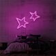 Two-Star Outline LED Neon Sign