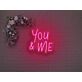 Brighten Your Romance and Celebrations: You and Me LED Neon Sign for Weddings, Anniversaries, and Cozy Home Evenings.