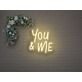 Brighten Your Romance and Celebrations: You and Me LED Neon Sign for Weddings, Anniversaries, and Cozy Home Evenings.
