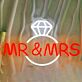 Mr & Mrs Diamond Ring LED Neon Sign