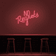 No Regrets Mixed-Font LED Neon Sign