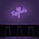 No Regrets Mixed-Font LED Neon Sign