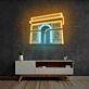 Arc de Triomphe UV LED Neon Sign for Paris-Inspired Wall Decor