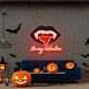Be My Valentine Vampire Lips UV LED Neon Sign for Gothic Valentine Decor