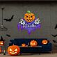 BECKHAM Halloween Pumpkin and Bat LED Neon Sign