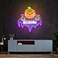 BECKHAM Halloween Pumpkin and Bat LED Neon Sign