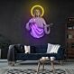 Jesus Christ with Halo UV LED Neon Sign for Christian Wall Art