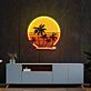 Tropical Palm Sunset UV LED Neon Sign