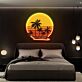 Tropical Palm Sunset UV LED Neon Sign