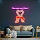 You Are My Heart Skeleton Hands UV LED Neon Sign for Gothic Romance Decor