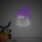 Flying Ghost with Witch Hat LED Neon Sign