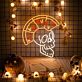 Pizza Slice Skull LED Neon Sign