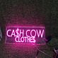 Cash Cow Clothes Pink LED Neon Sign
