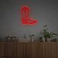 Cowboy Boot Outline LED Neon Sign