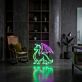 Green Dragon with Purple Wings LED Neon Sign